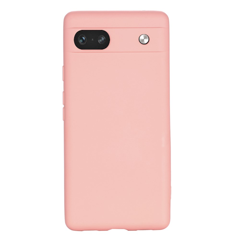 Google Pixel 7A Skal Liquid Silikon Med Strap Rosa