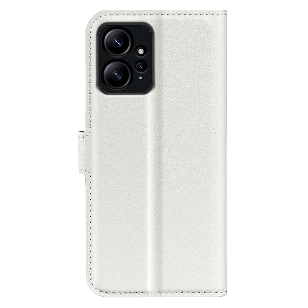 Xiaomi Redmi Note 12 4G Fodral Litchi Lder Vit