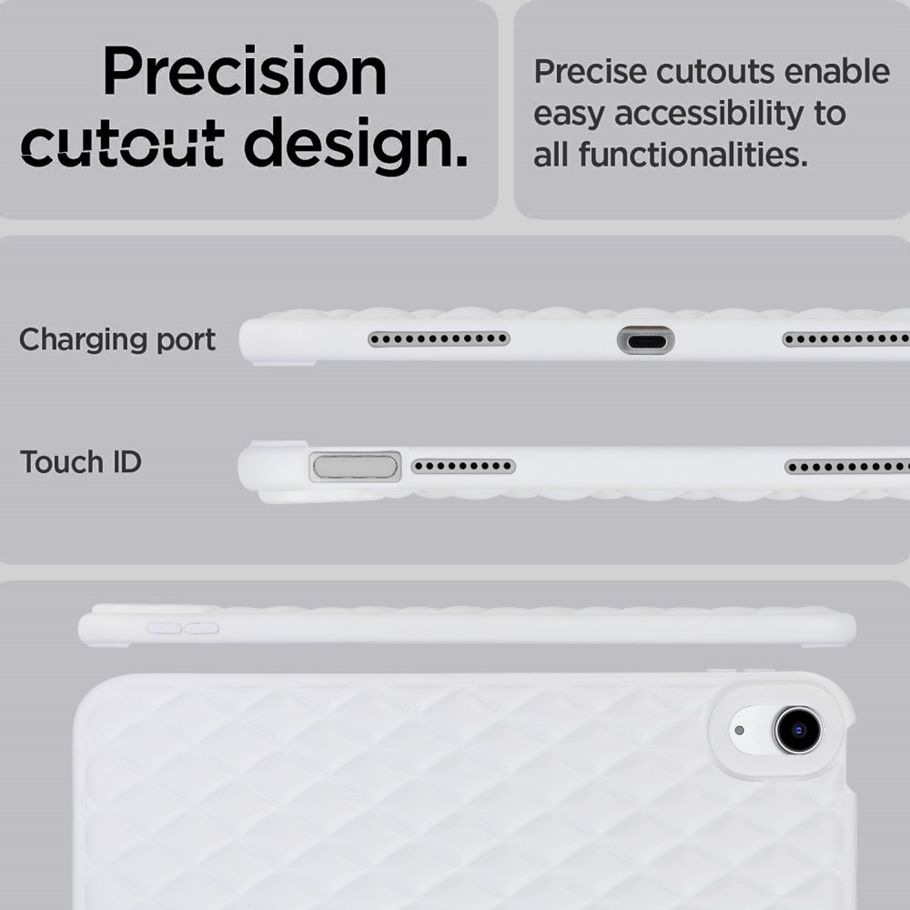 iPad Air 2020/2022 Skal Diamond Textur TPU Vit