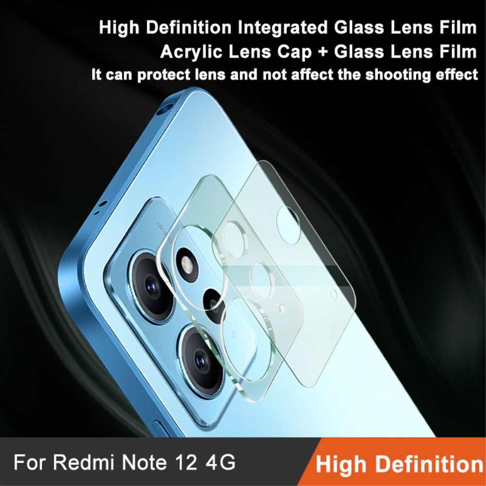 IMAK Xiaomi Redmi Note 12 4G Linsskydd Akryl/Hrdat Glas