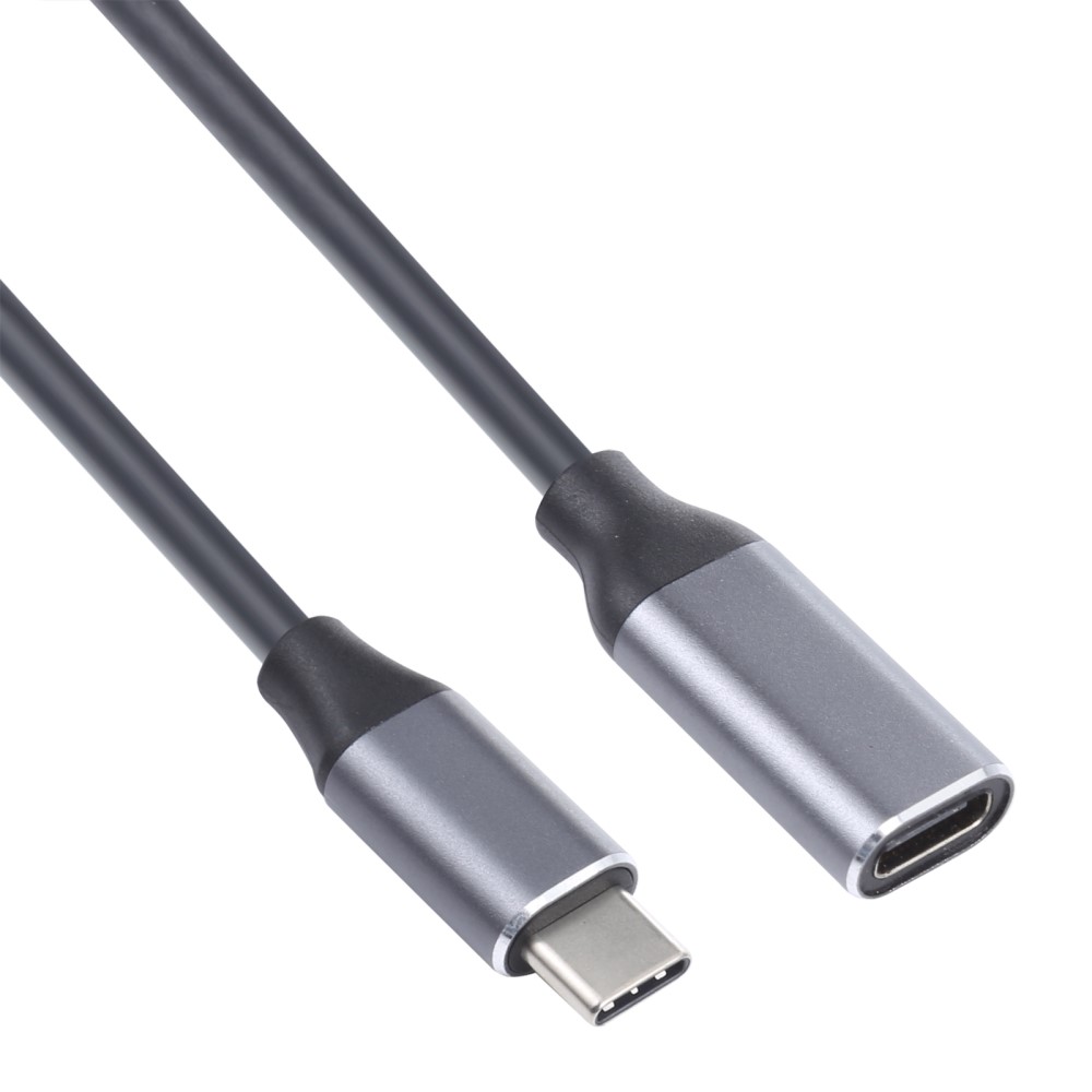 1m USB-C Hane - USB-C Hona Adapter Kabel Svart