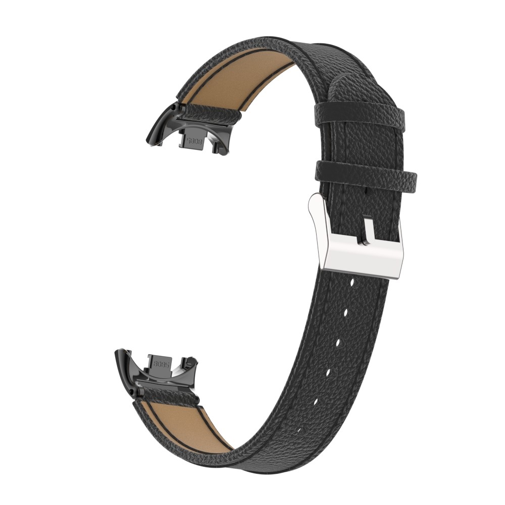 kta Lder Litchi Armband Xiaomi Smart Band 8 Svart