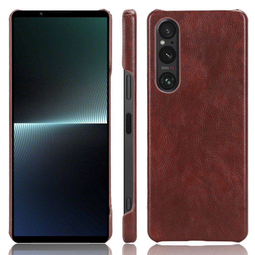 Sony Xperia 1 V Skal Slim Läder Brun