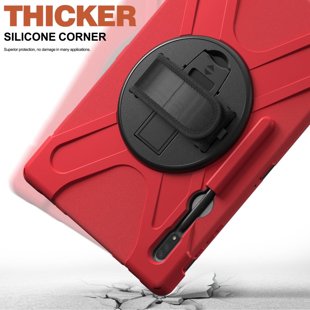 Galaxy Tab S8 Ultra Skal X-Shape Shockproof Kickstand