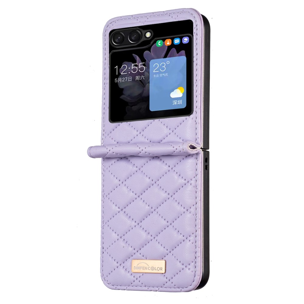 Samsung Galaxy Z Flip 5 Skal Diamond Textur Lila