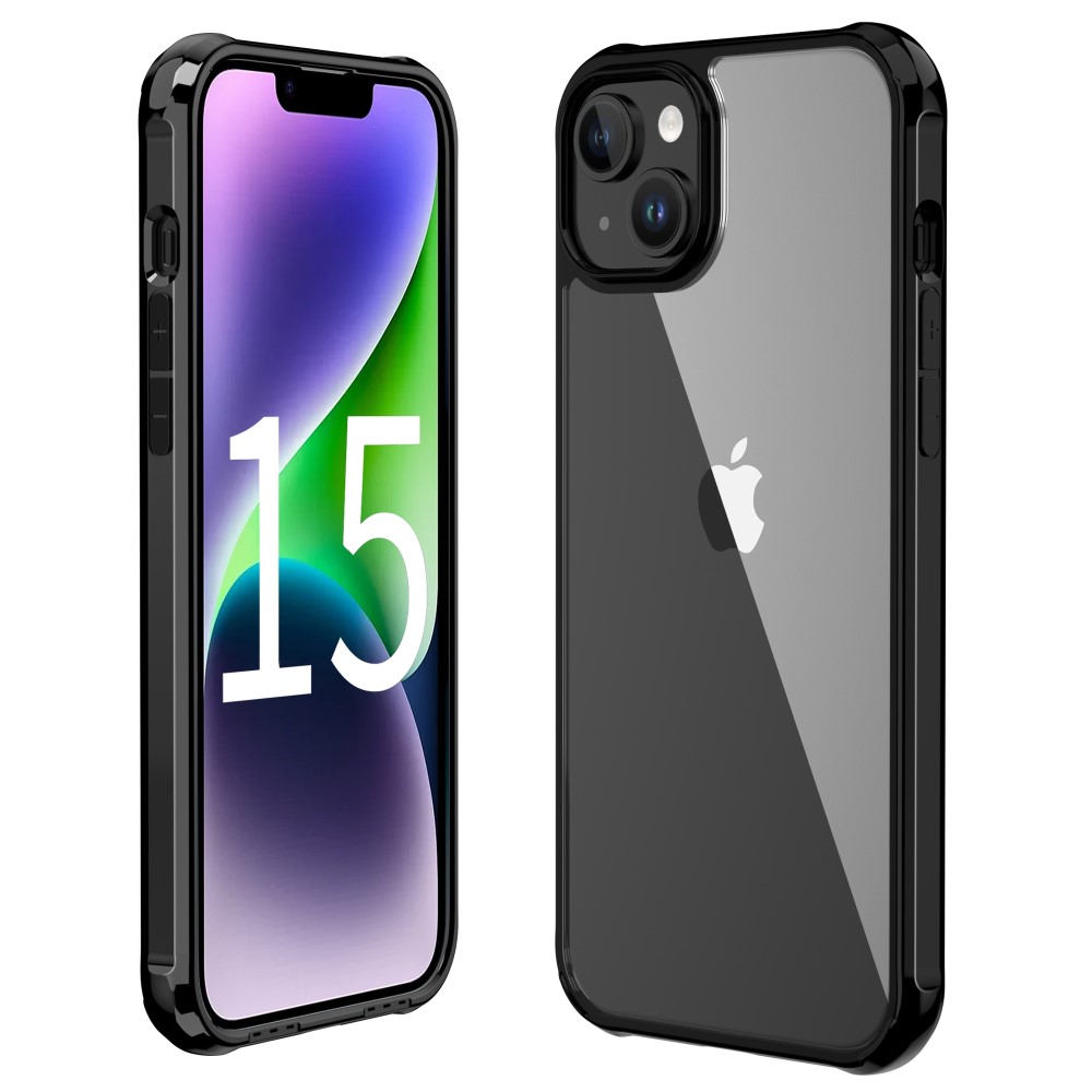 LEEU DESIGN iPhone 15 Plus Skal AirBag Hybrid Matt Svart