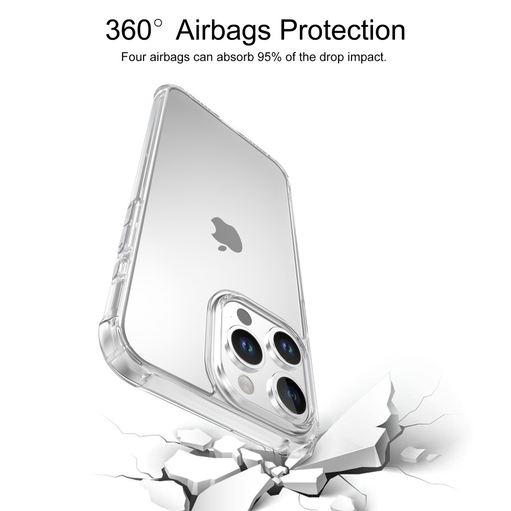 LEEU DESIGN iPhone 15 Pro Max Skal AirBag Hybrid Transparent
