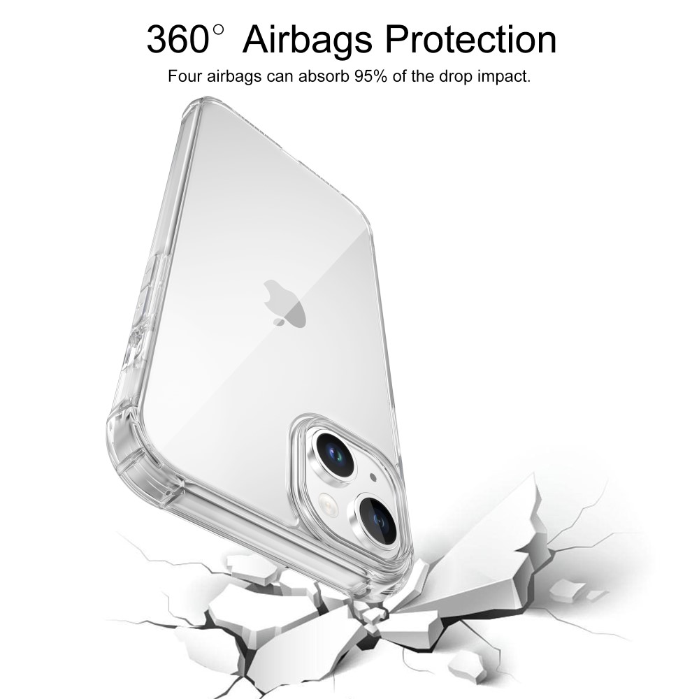 LEEU DESIGN iPhone 15 Skal AirBag Hybrid Transparent