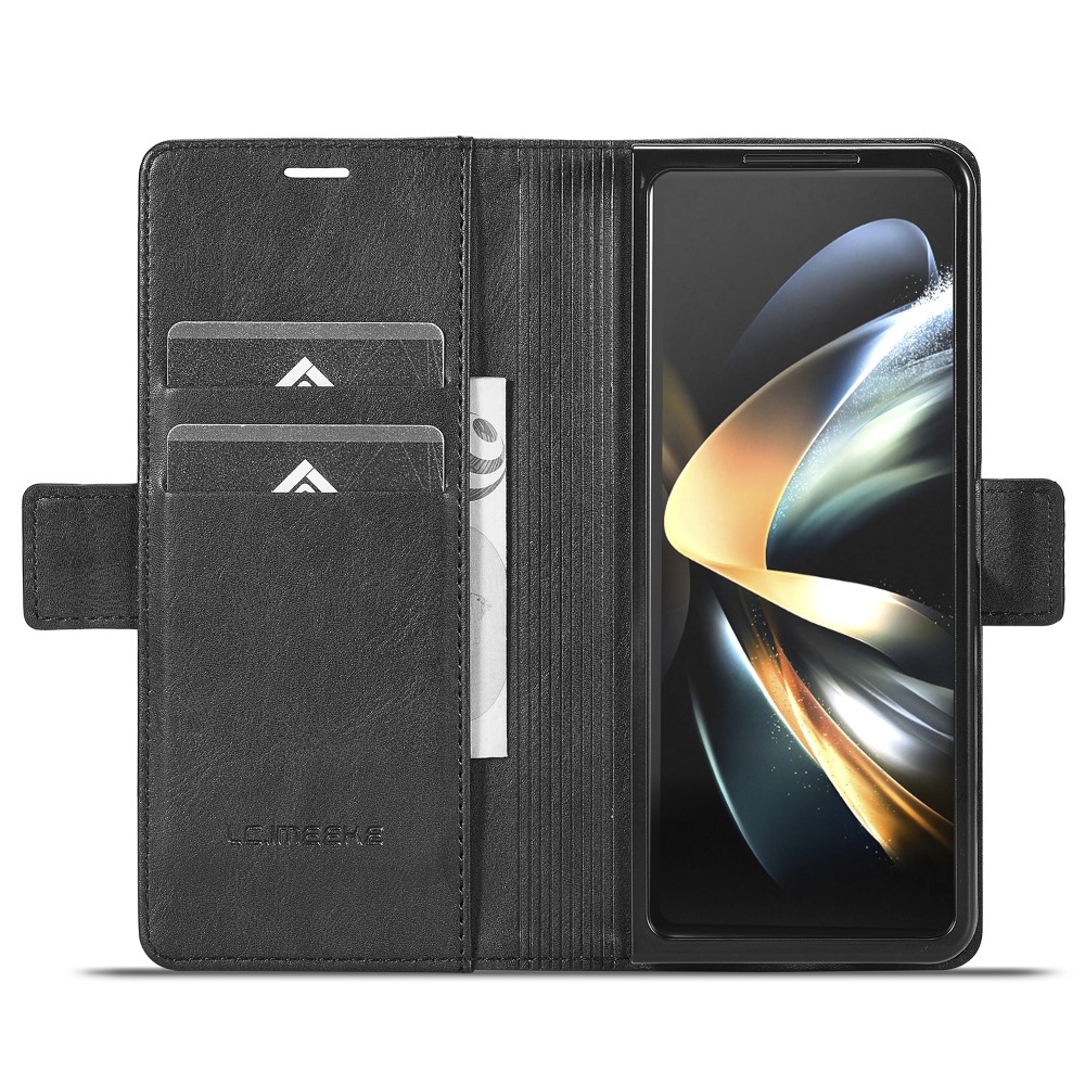 LC.IMEEKE Galaxy Z Fold 5 Fodral RFID Läder Svart