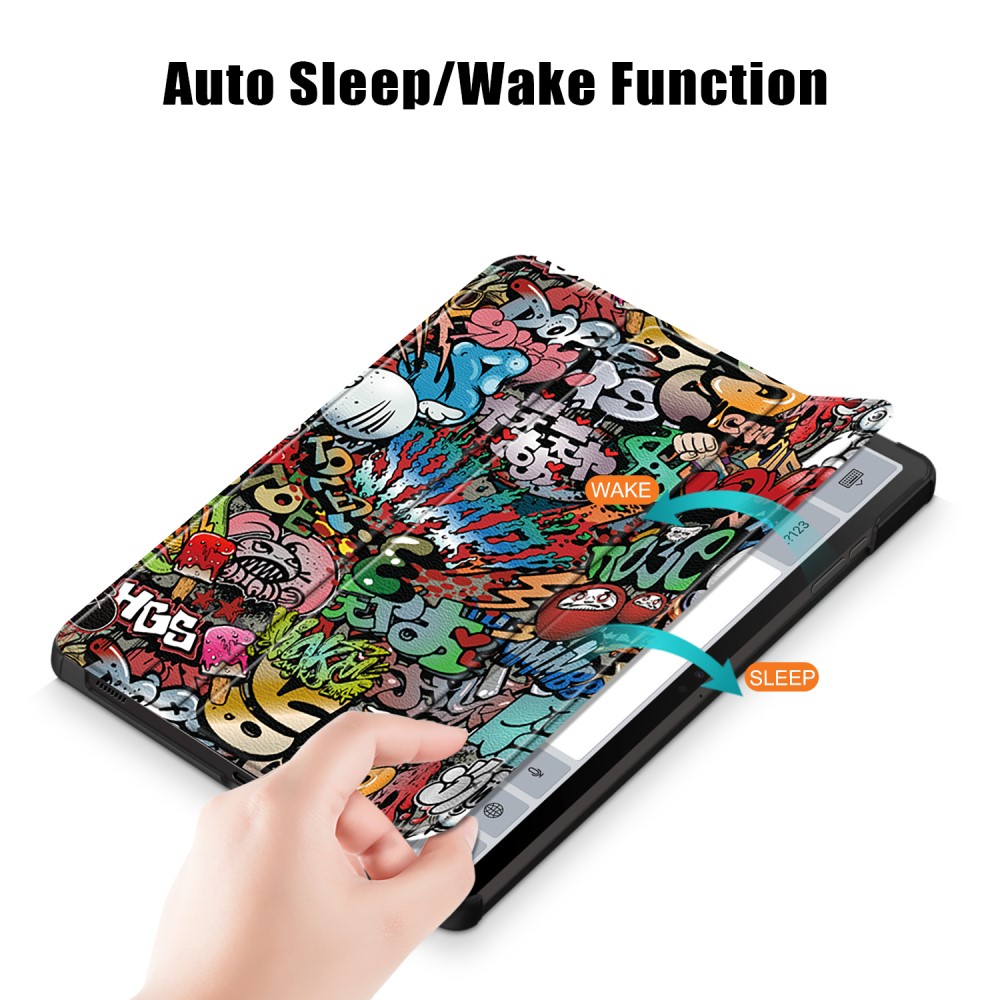 Samsung Galaxy Tab S9 Fodral Tri-Fold Grafitti