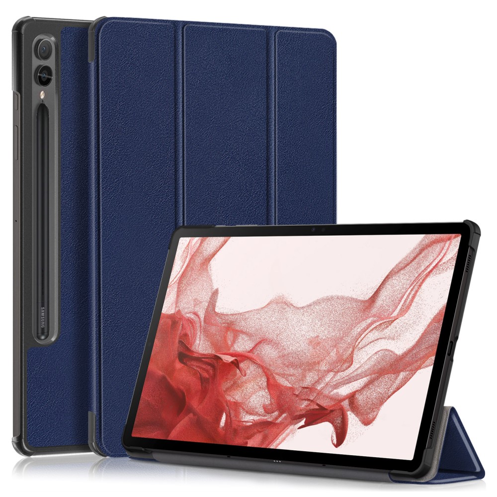 Samsung Galaxy Tab S9 Fodral Tri-Fold Mörk Blå