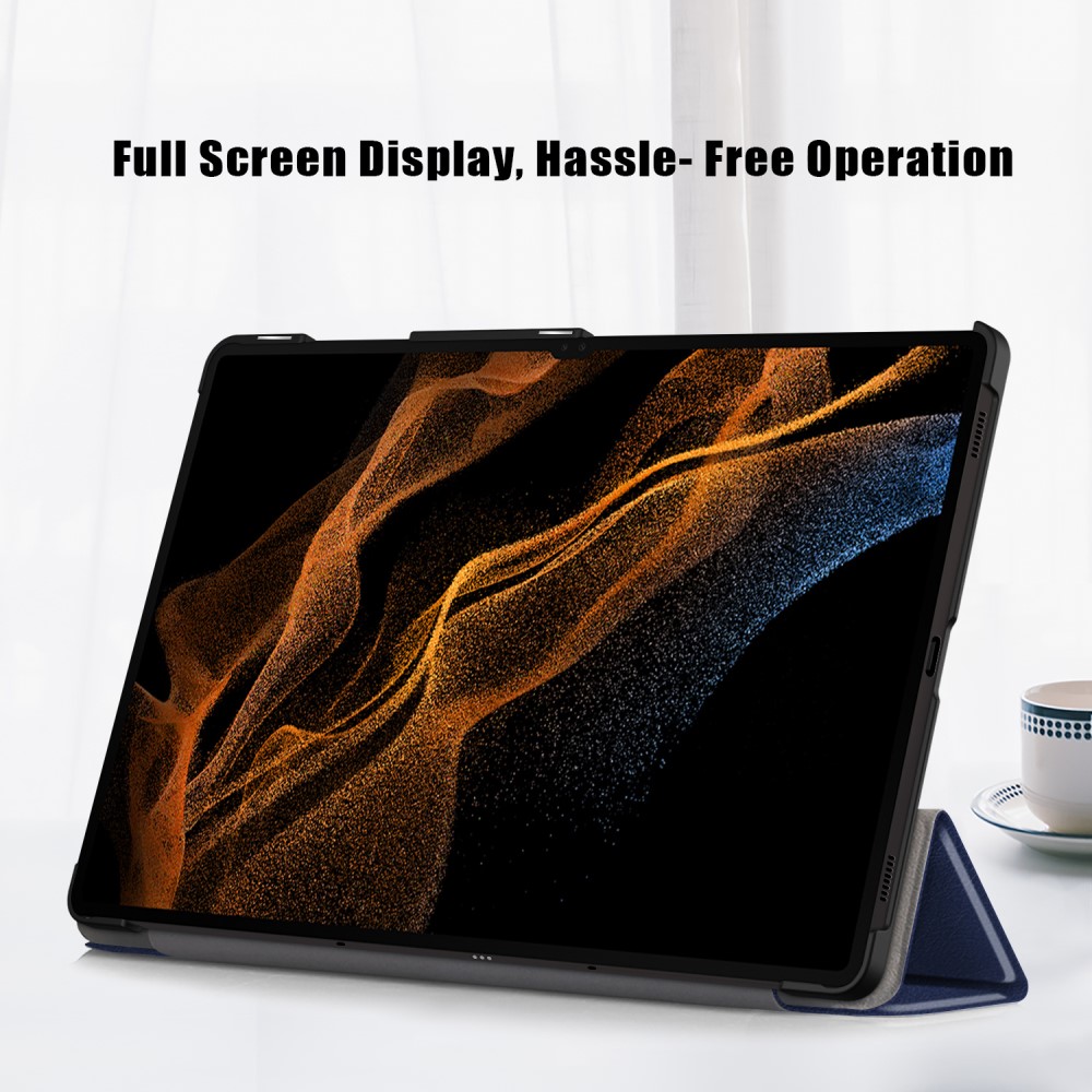 Samsung Galaxy Tab S9 Ultra Fodral Tri-Fold Mrk Bl