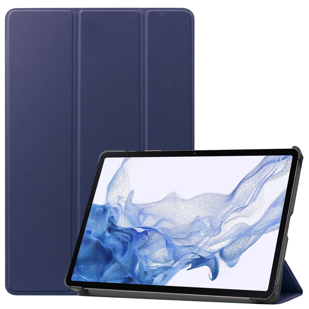 Samsung Galaxy Tab S9 Fodral Tri-Fold Lder Bl