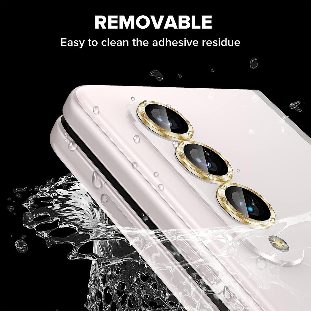 ENKAY Galaxy Z Fold 5 Linsskydd Aluminium Hrdat Glas Guld