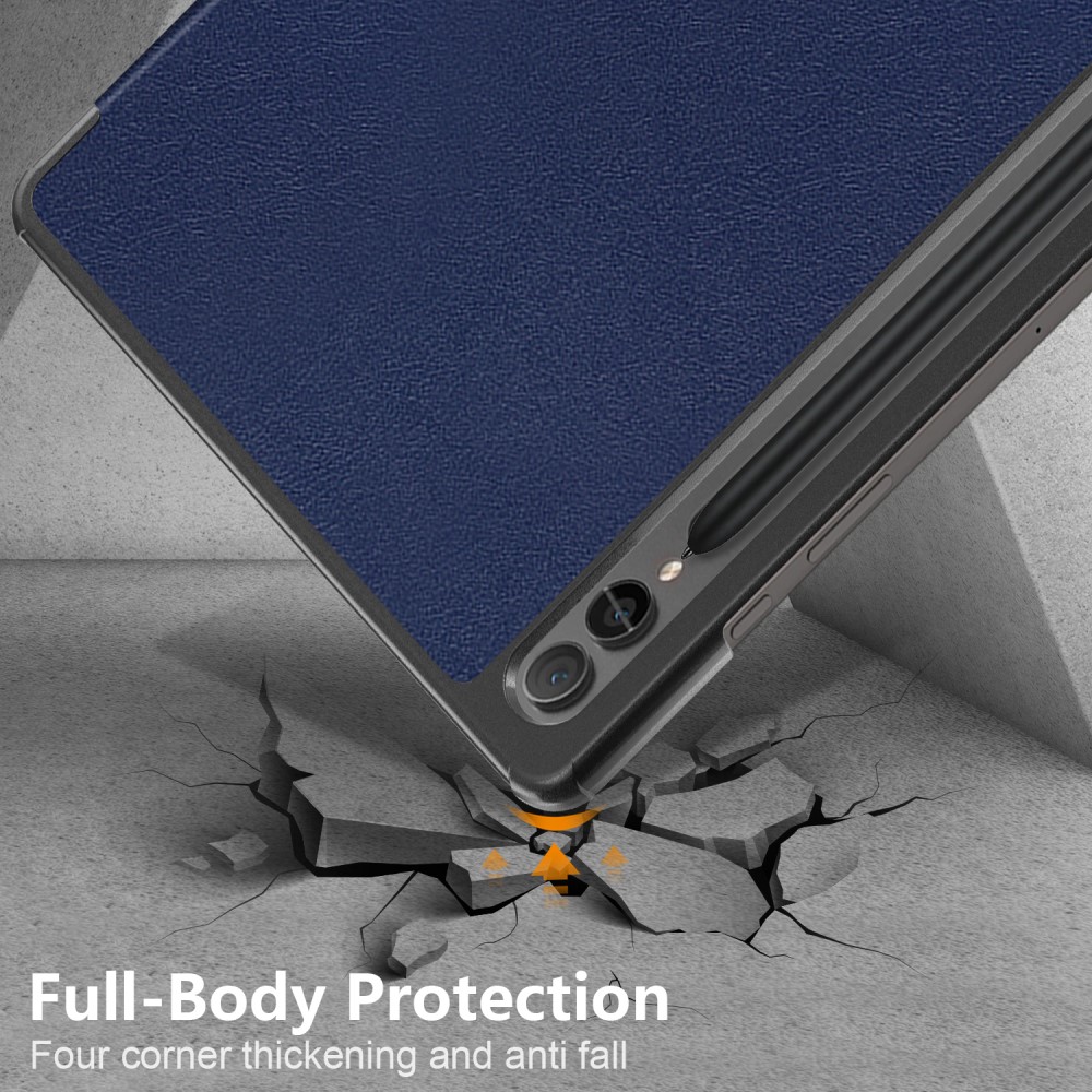 Samsung Galaxy Tab S9 Plus Fodral Lder Bl