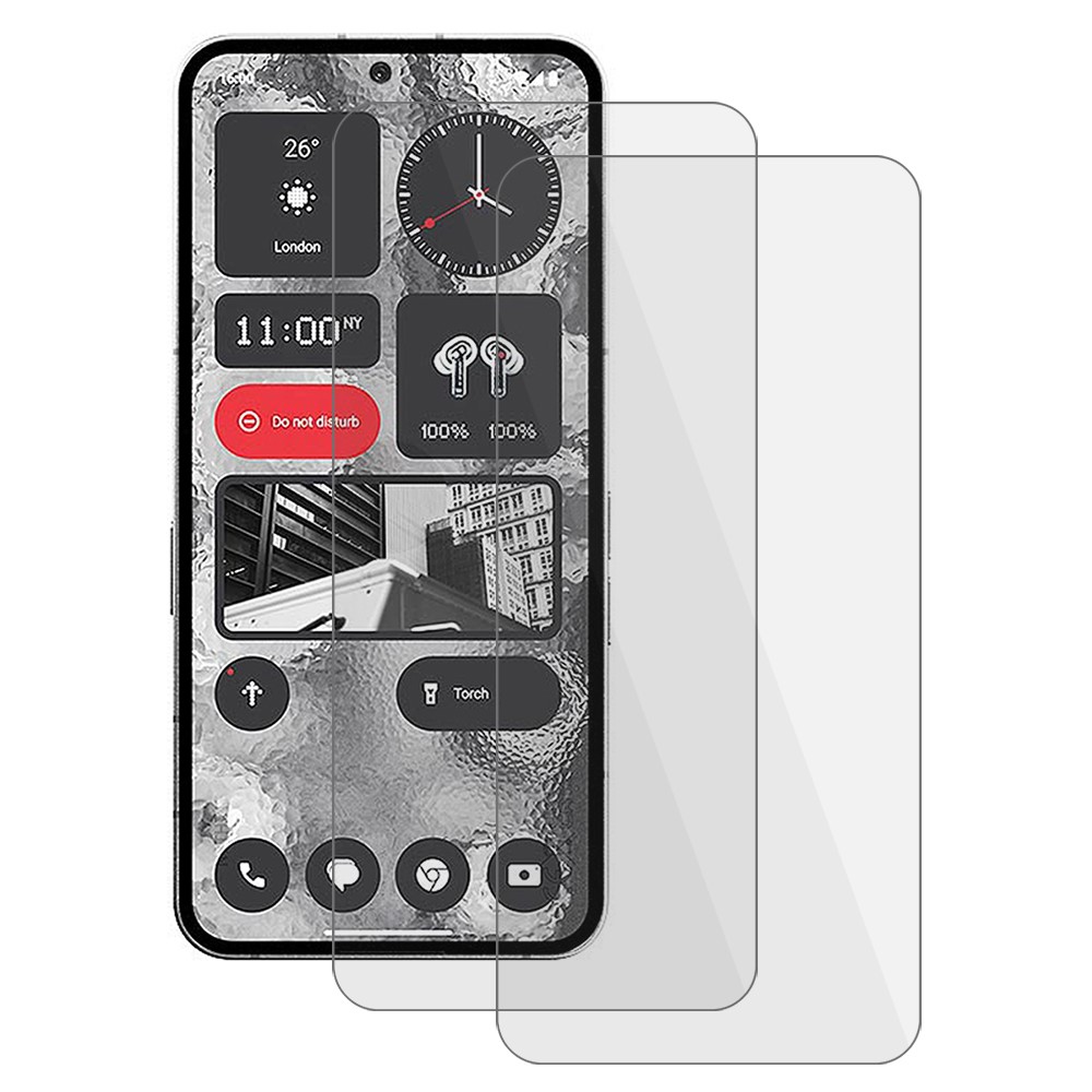 Nothing Phone 2 2-PACK Skrmskydd Hrdat Glas Transparent