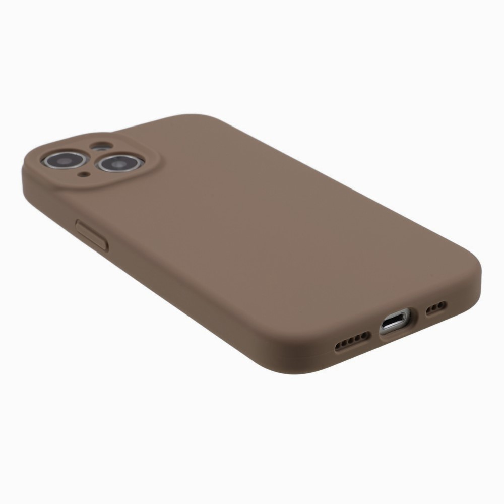 iPhone 15 Skal Liquid Silikon Khaki