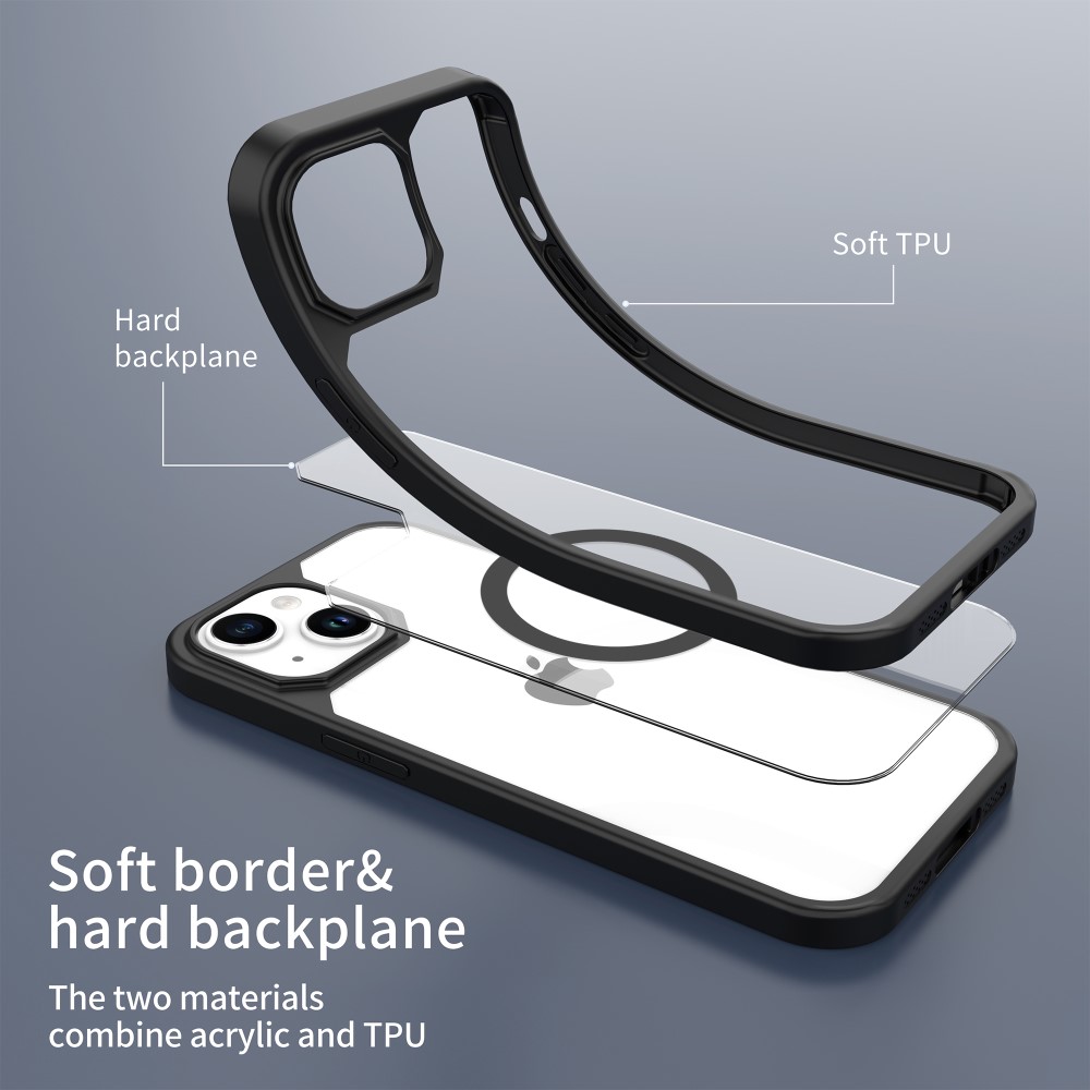 LEEU DESIGN iPhone 15 Skal MagSafe Hybrid Svart