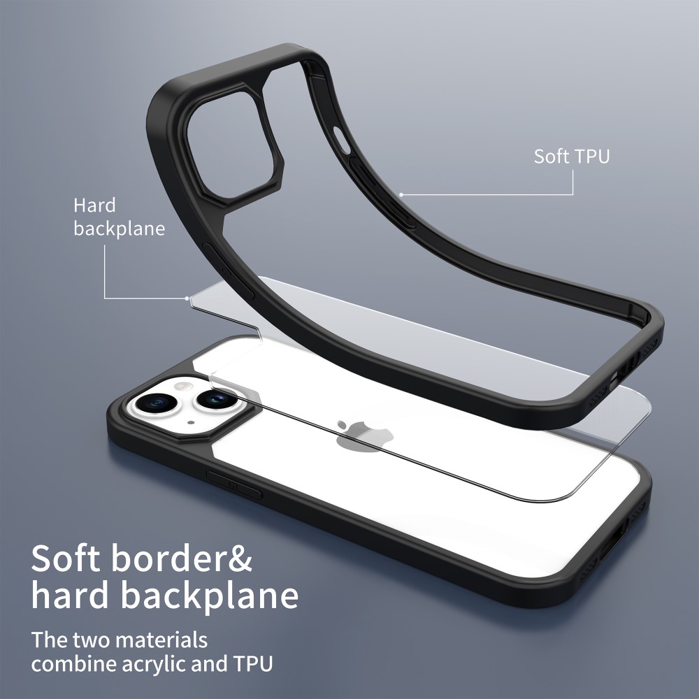 LEEU DESIGN iPhone 15 Skal Hybrid Svart