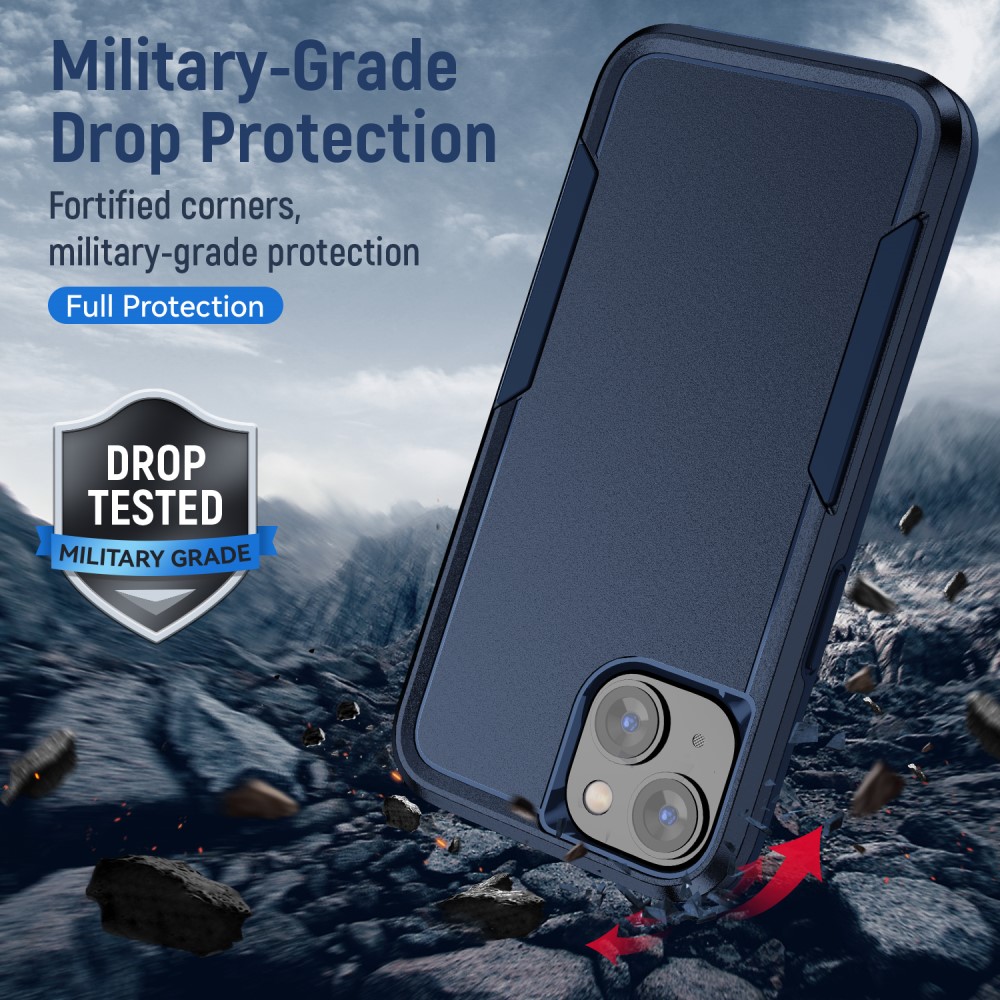 iPhone 15 Skal Hybrid Tough Armor Blå