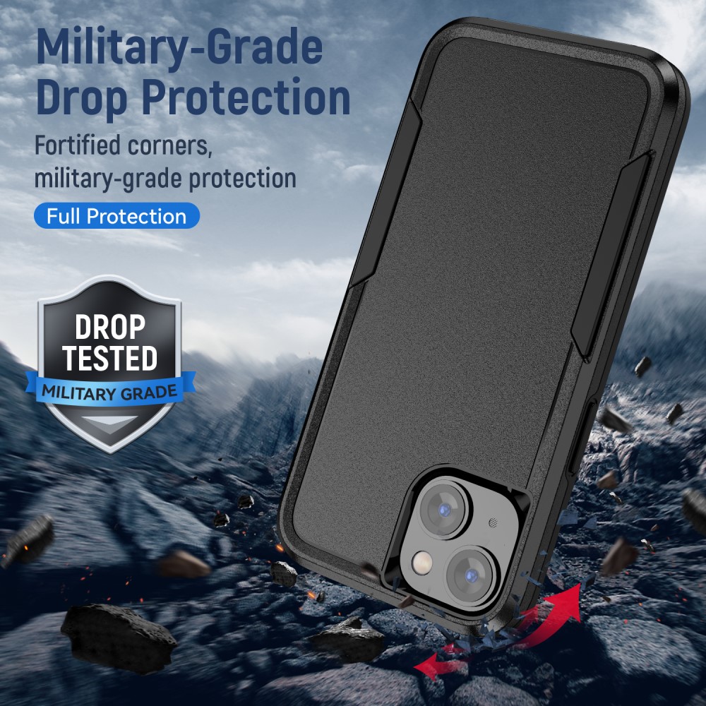 iPhone 15 Skal Hybrid Tough Armor Svart