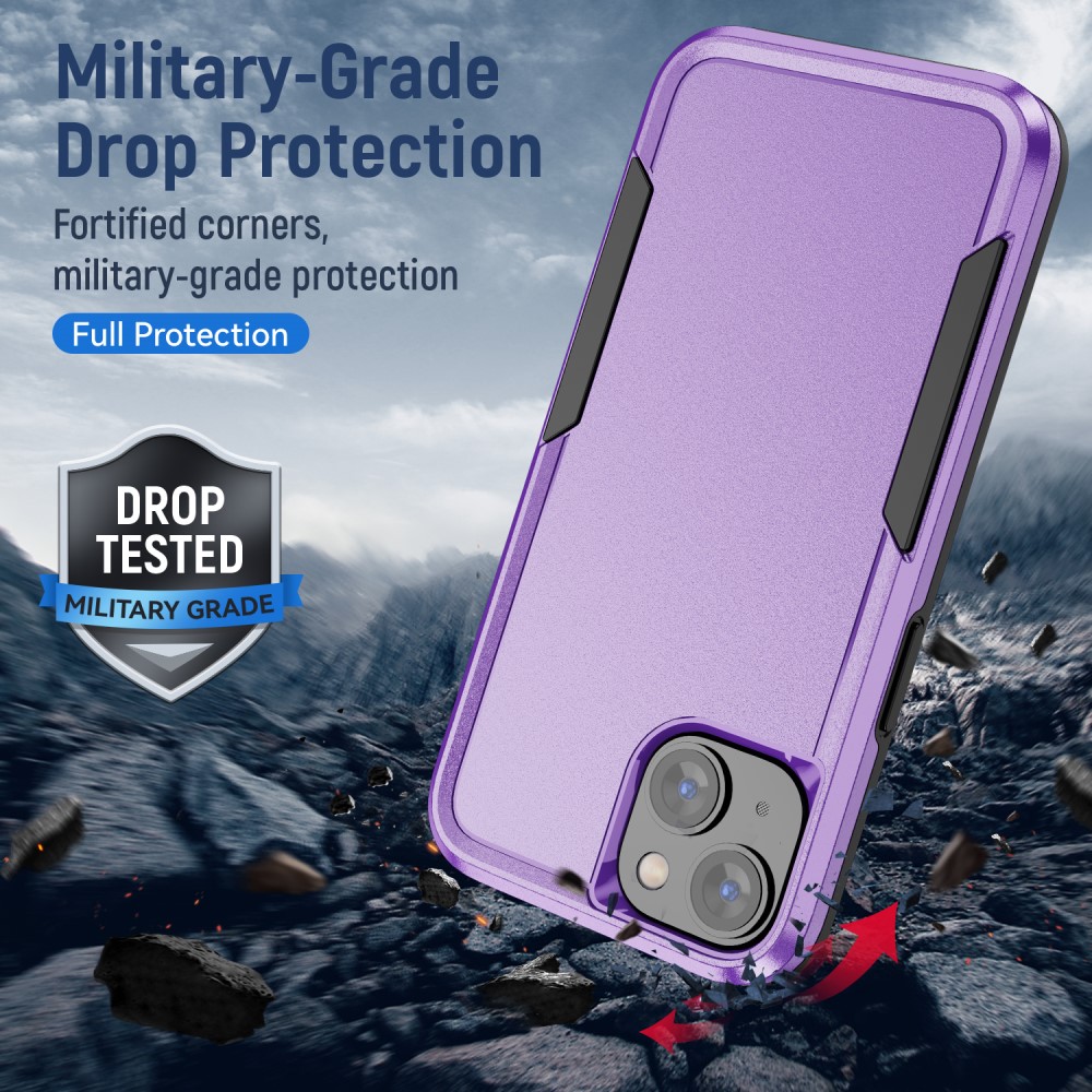 iPhone 15 Skal Hybrid Tough Armor Lila