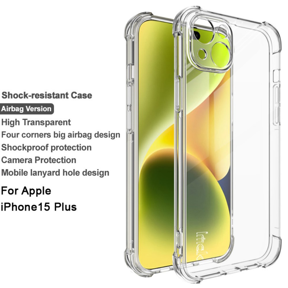 IMAK iPhone 15 Plus Skal Shockproof TPU Transparent