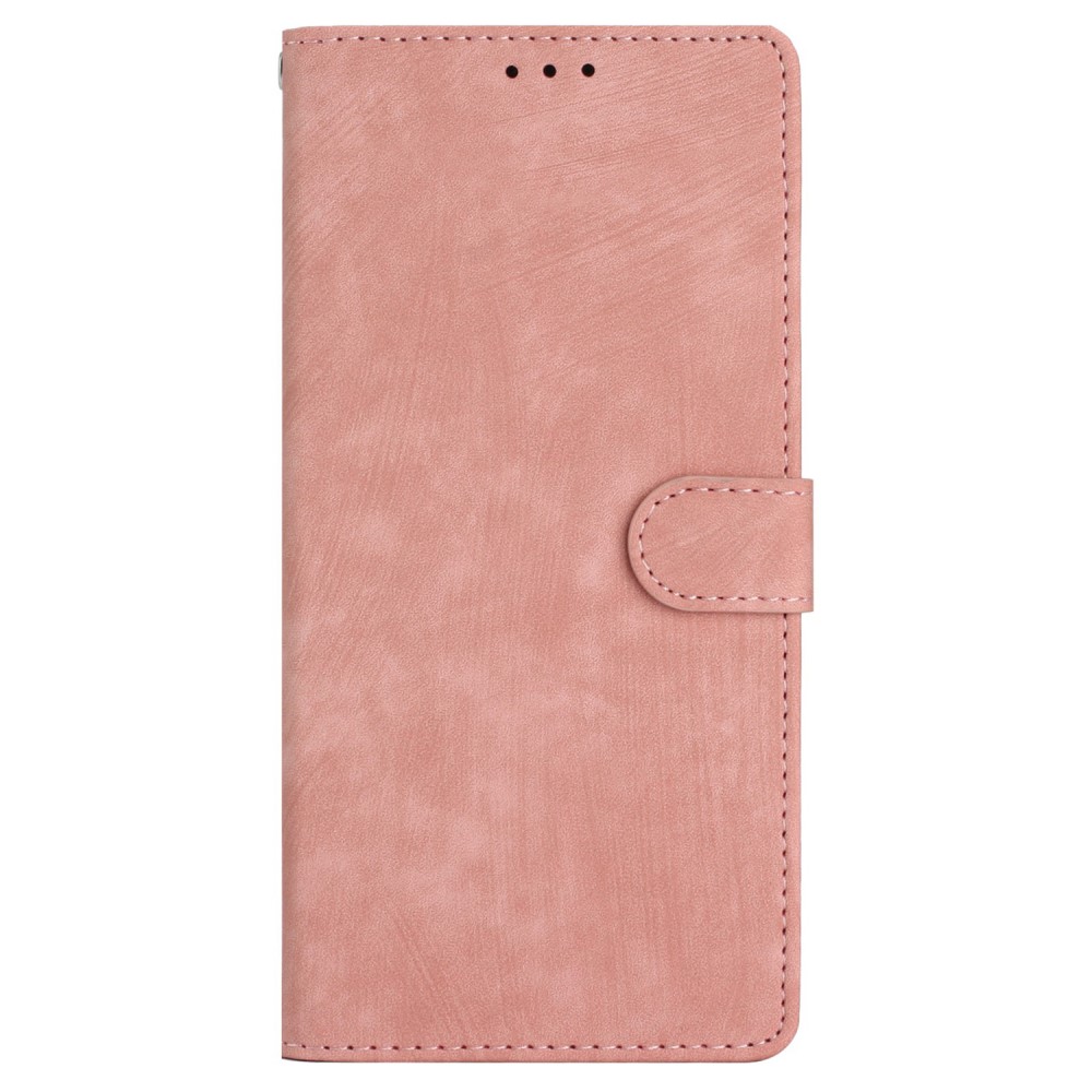 iPhone 15 Plus Fodral Skin Touch Läder Roséguld