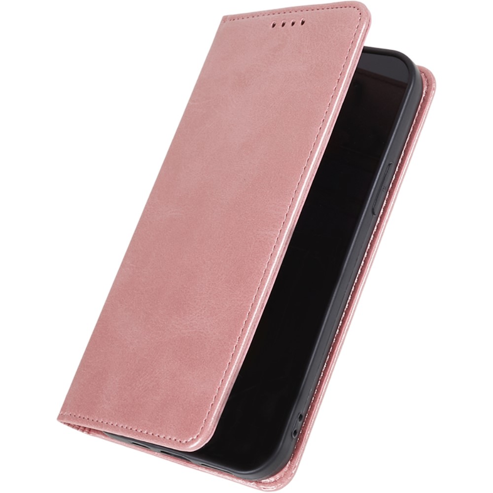 iPhone 15 Plus Fodral Flip Läder Roséguld