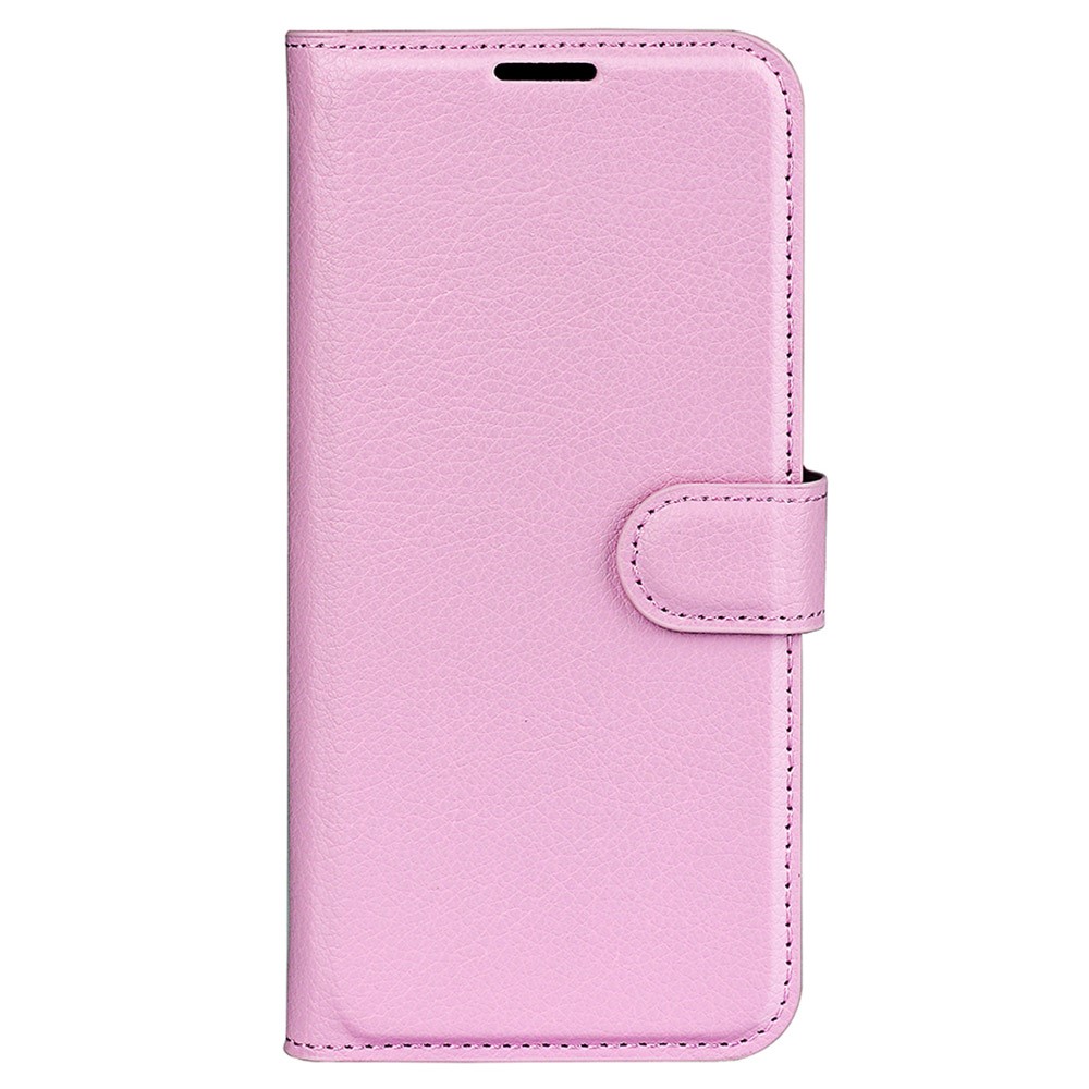 Google Pixel 8 Fodral Litchi Textur Ljus Rosa