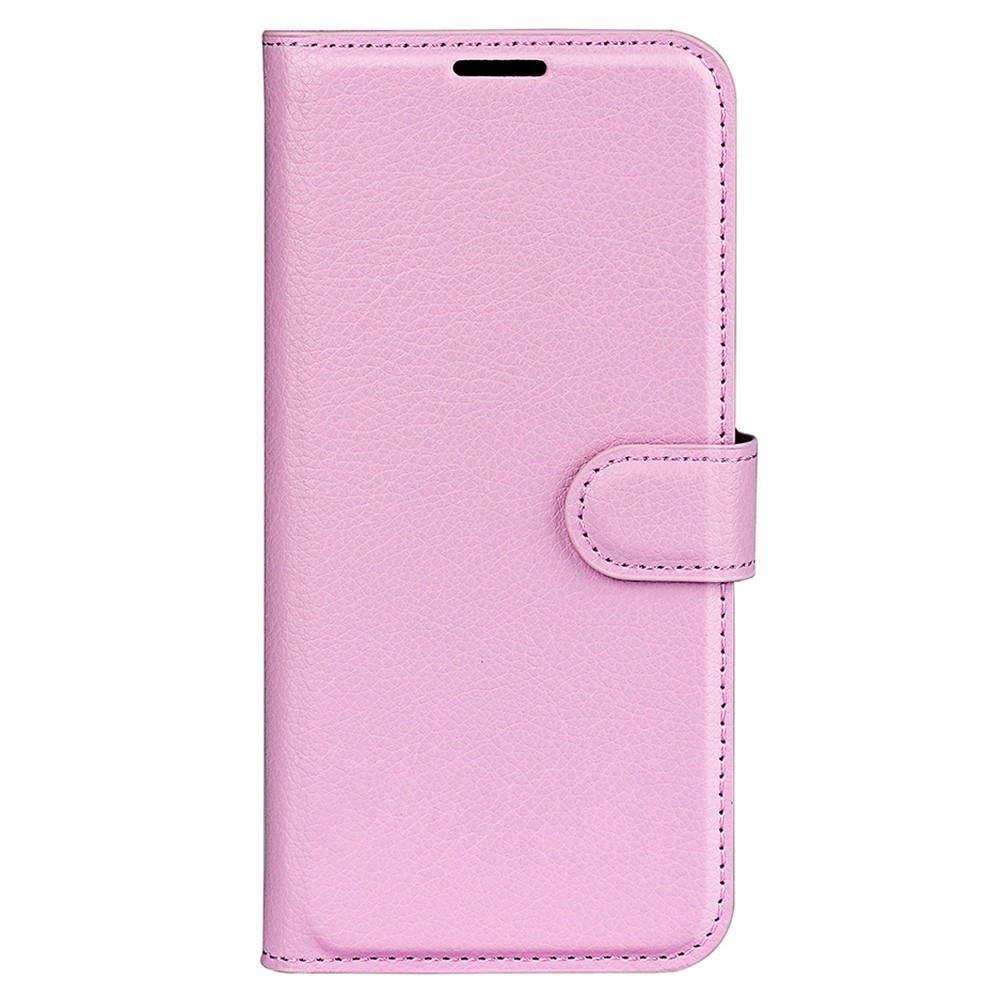 Samsung Galaxy S23 FE Fodral Litchi Textur Ljus Rosa