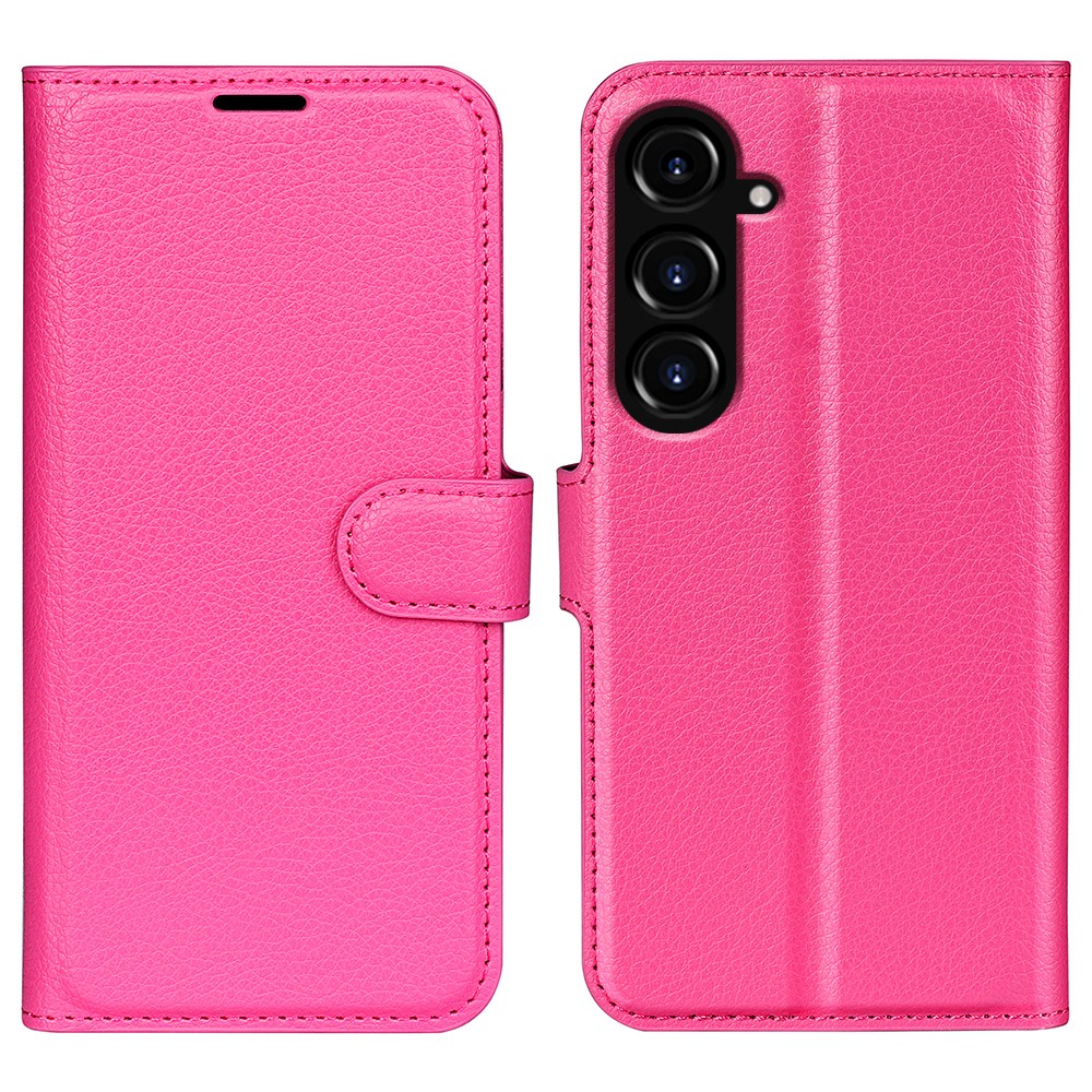 Samsung Galaxy S23 FE Fodral Litchi Textur Rosa