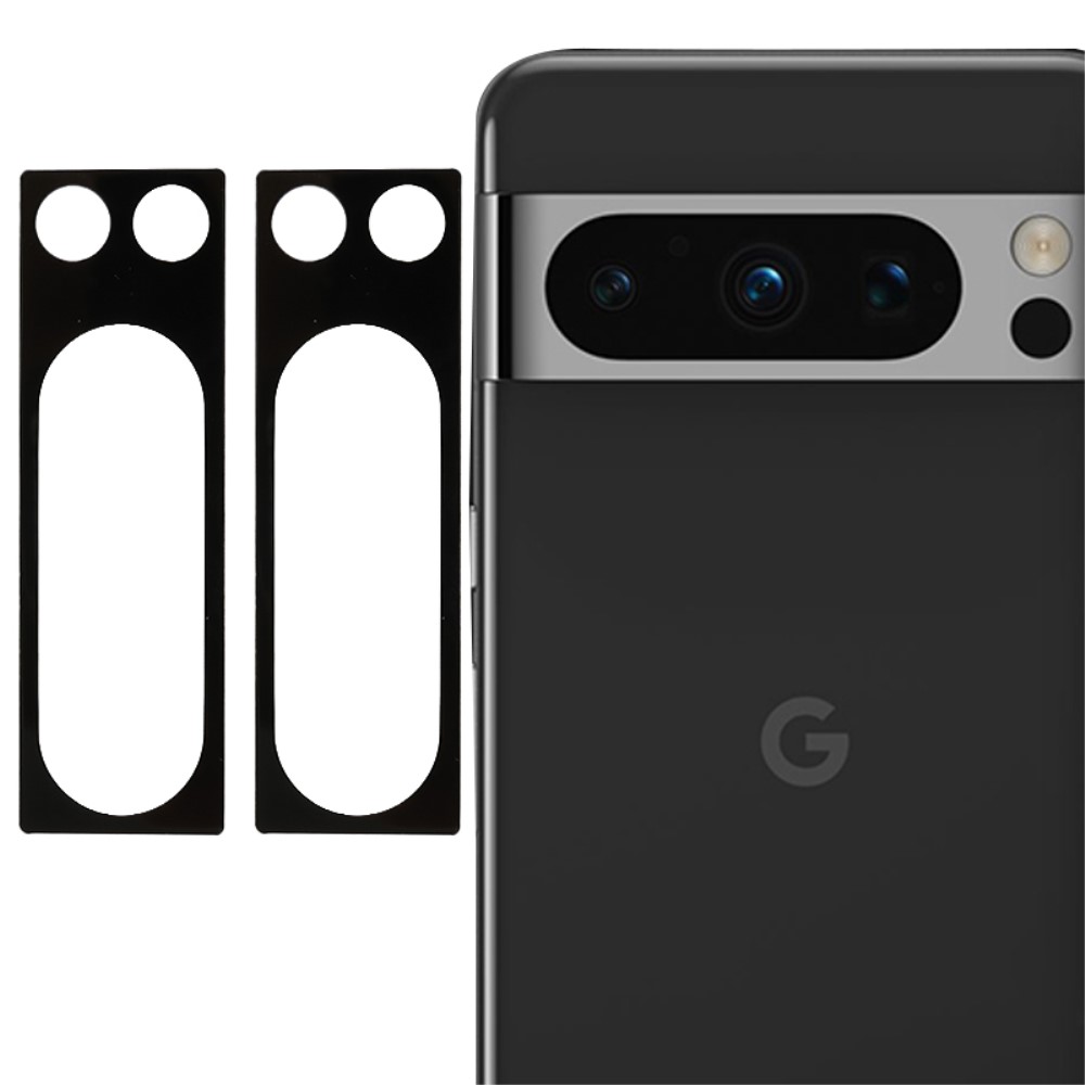 Google Pixel 8 Pro 2-PACK Linsskydd Hrdat Glas Svart