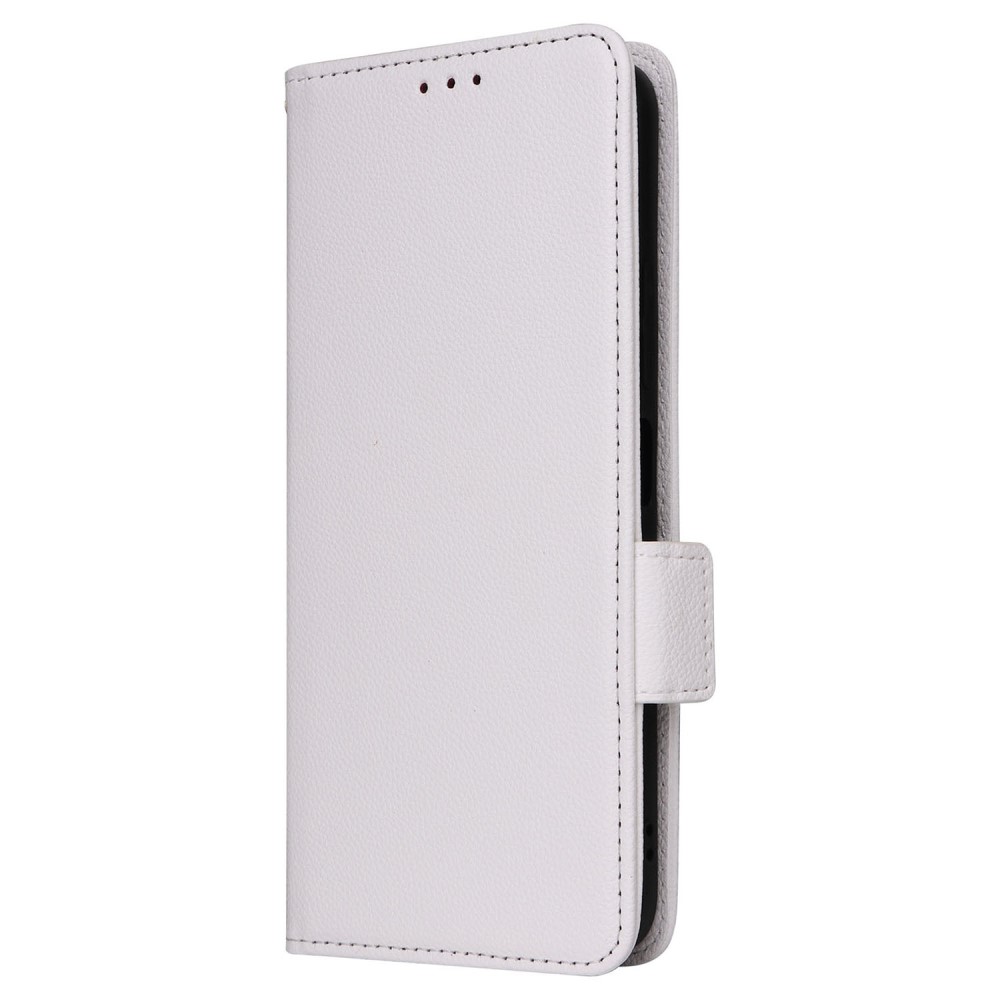 Xiaomi Redmi 12 5G/4G Fodral Litchi Lder Vit