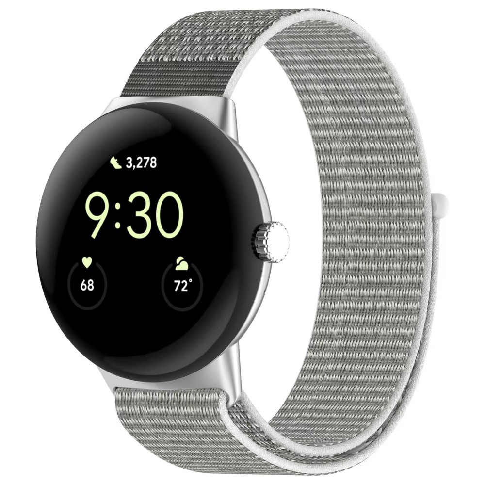 Google Pixel Watch / Watch 2 Nylon Loop Armband Svart