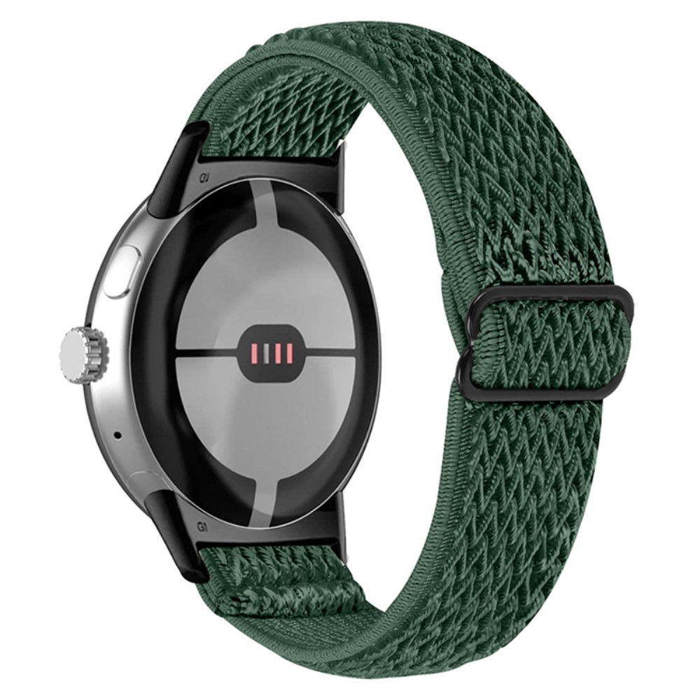 Google Pixel Watch / Watch 2 Justerbart Nylon Armband Grn