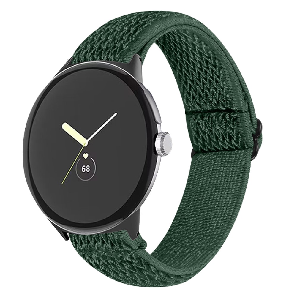 Google Pixel Watch / Watch 2 Justerbart Nylon Armband Grn