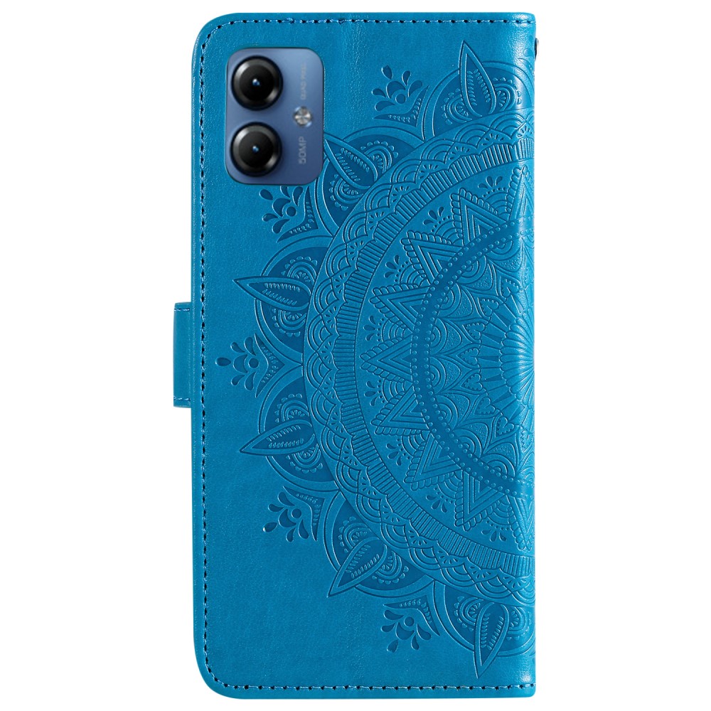 Motorola Moto G54 5G Fodral Mandala Lder Bl