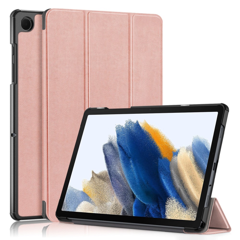 Samsung Galaxy Tab A9 Plus Fodral Tri-Fold PU Lder Rosguld