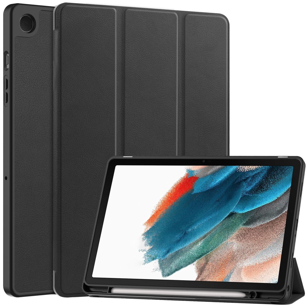 Samsung Galaxy Tab A9 Plus Fodral Tri-Fold Pennhllare Svart