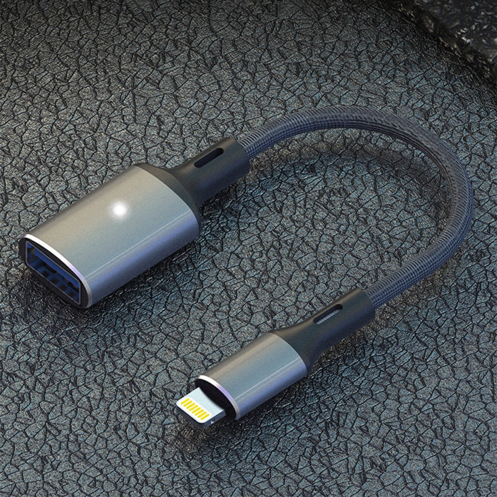 Lightning till USB-A Kabeladapter Svart