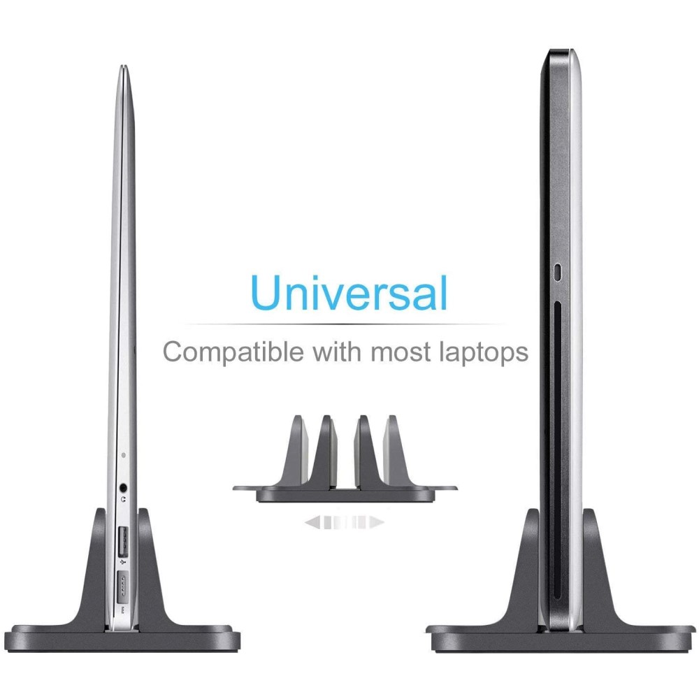 Universal Vertikal Aluminium Laptop Stativ Svart