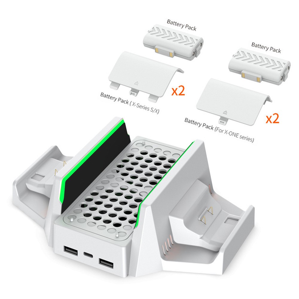 DOBE Xbox S/X Laddningsställ Med Laddare, Kylkning Och Batteripaket