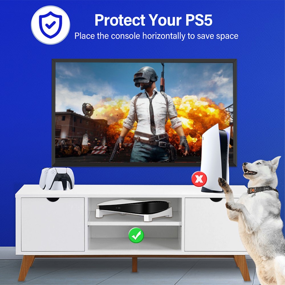 Liggande Stativ Till PS5 Digital Edition Vit