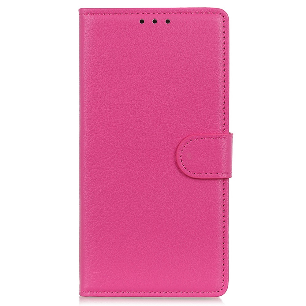 Samsung Galaxy S24 Plus Fodral Litchi Lder Rosa