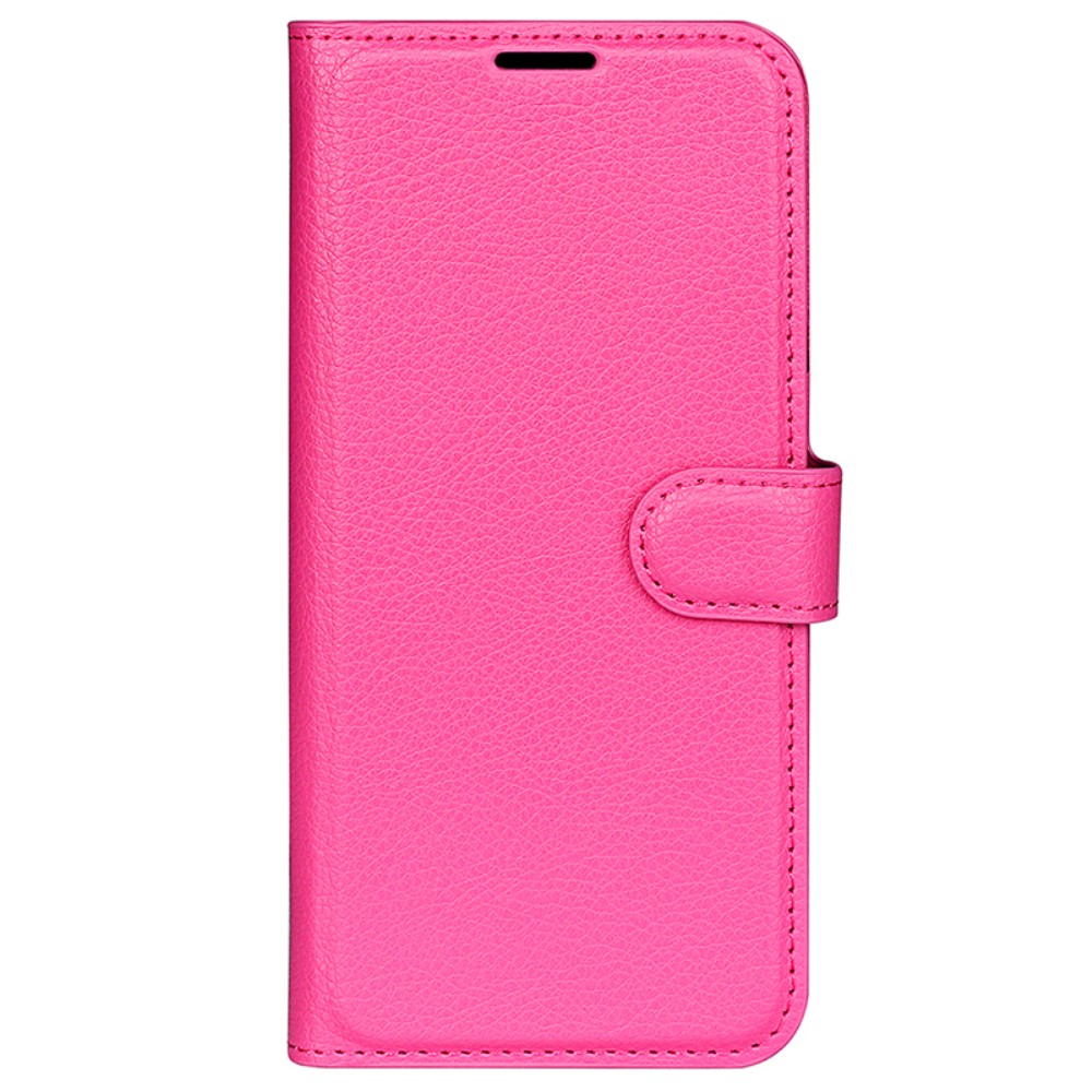 Samsung Galaxy S24 Plus Fodral Litchi Textur Rosa