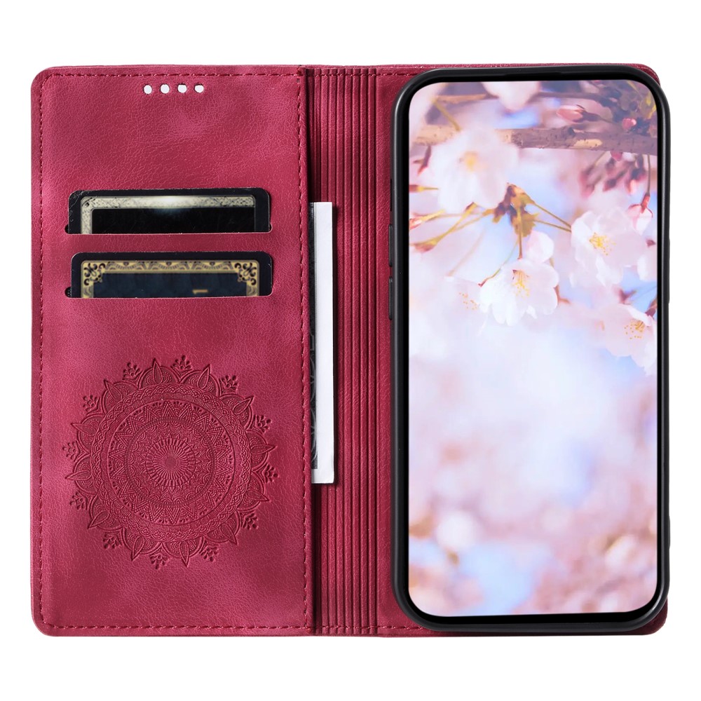 Samsung Galaxy S24 Plus Fodral Flip Mandala Lder Rosa