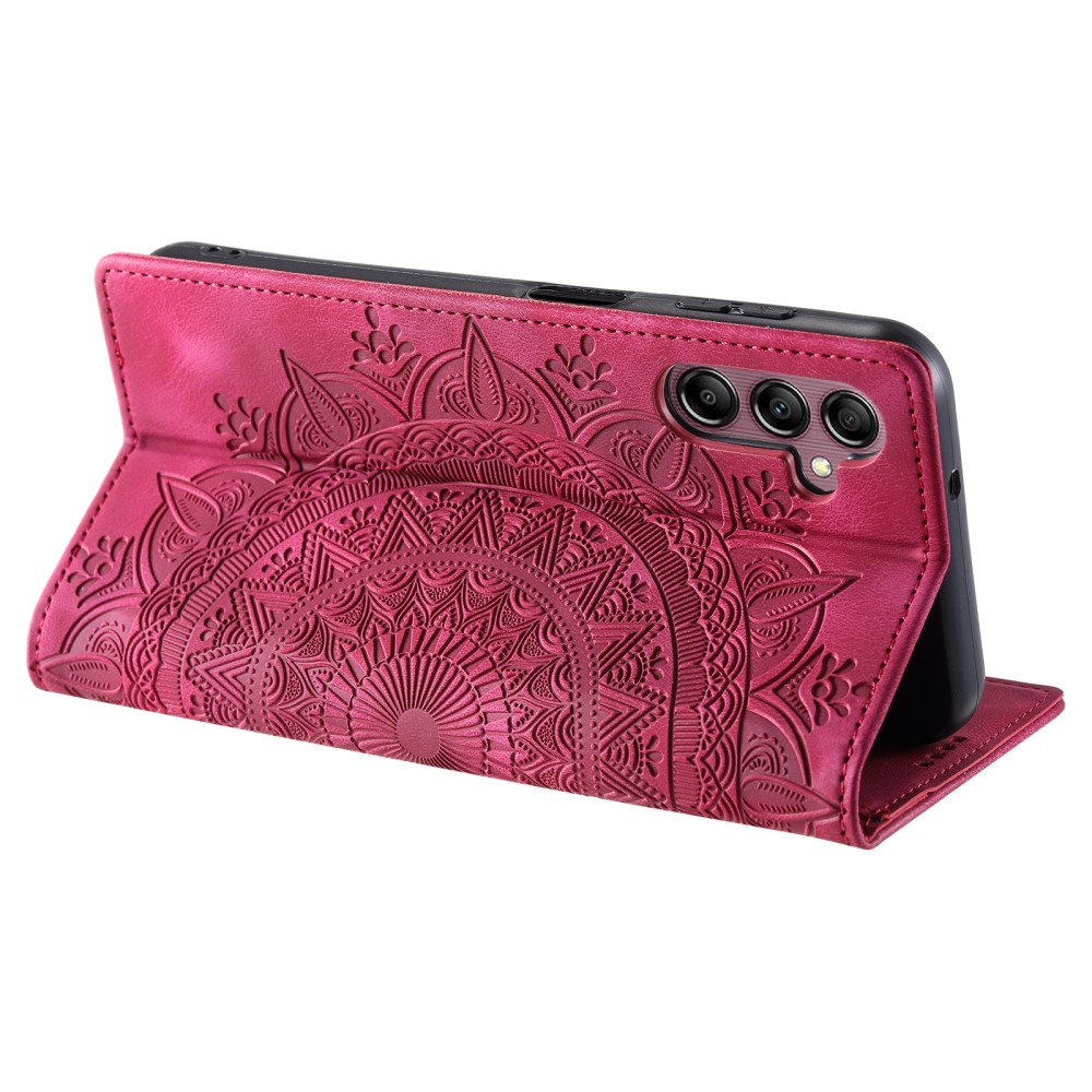 Samsung Galaxy S24 Plus Fodral Flip Mandala Lder Rosa