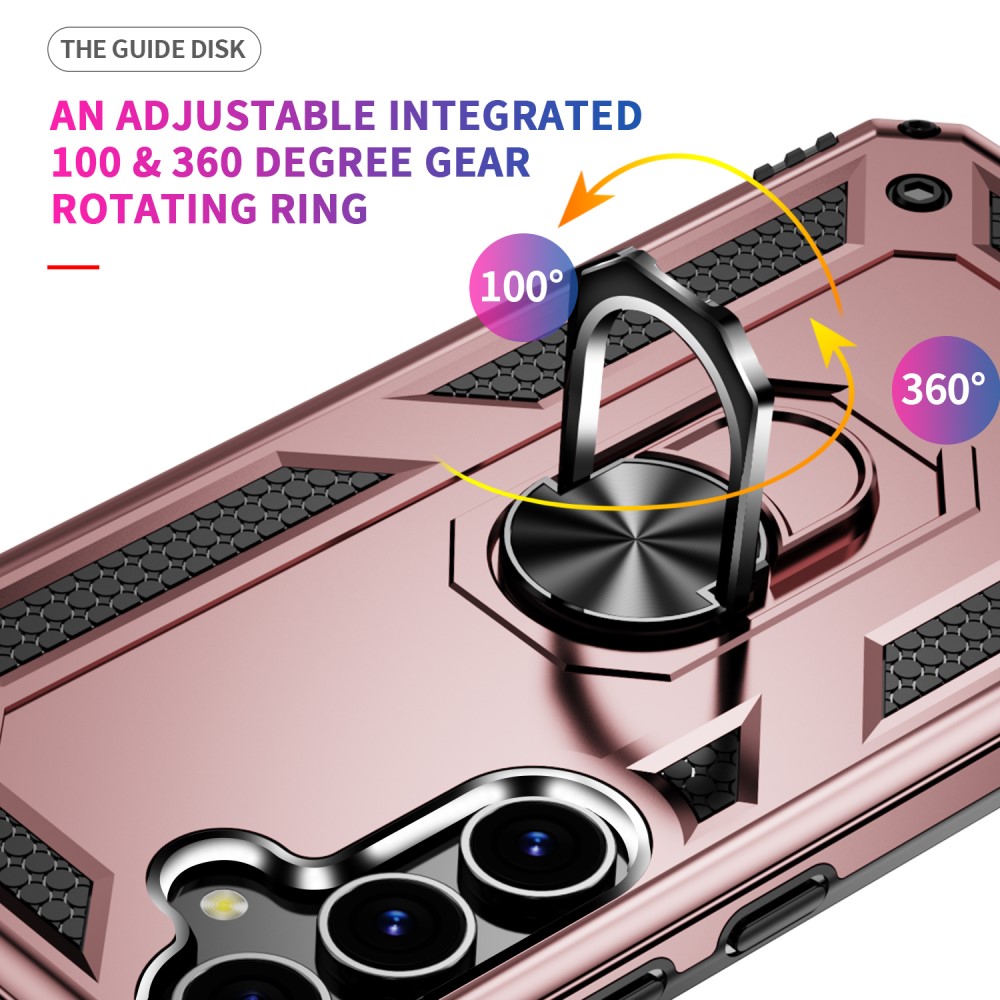 Samsung Galaxy S24 Plus Skal Ring Armor Hybrid Rosguld