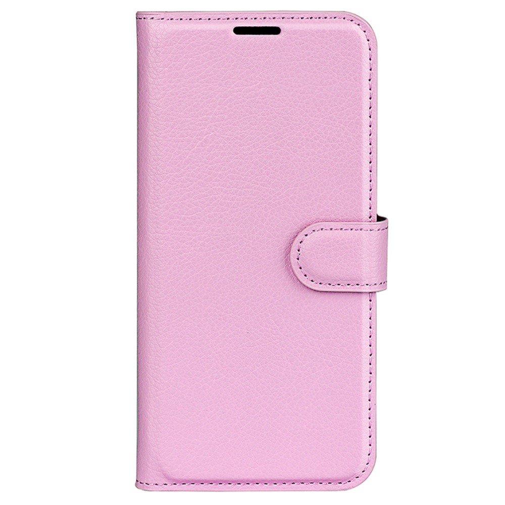 Samsung Galaxy S24 Fodral Litchi Lder Ljus Rosa